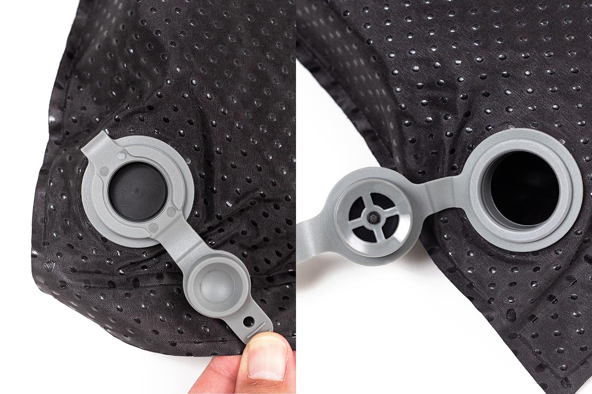 逆流防止弁付の大型バルブを採用