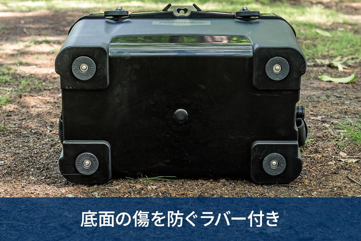 底面の傷を防ぐラバー付き