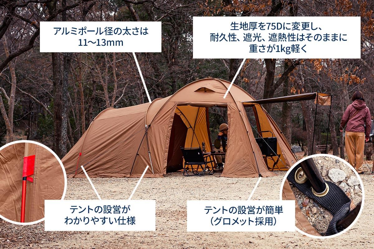 より軽く、耐久、遮光、立てやすさにこだわりました