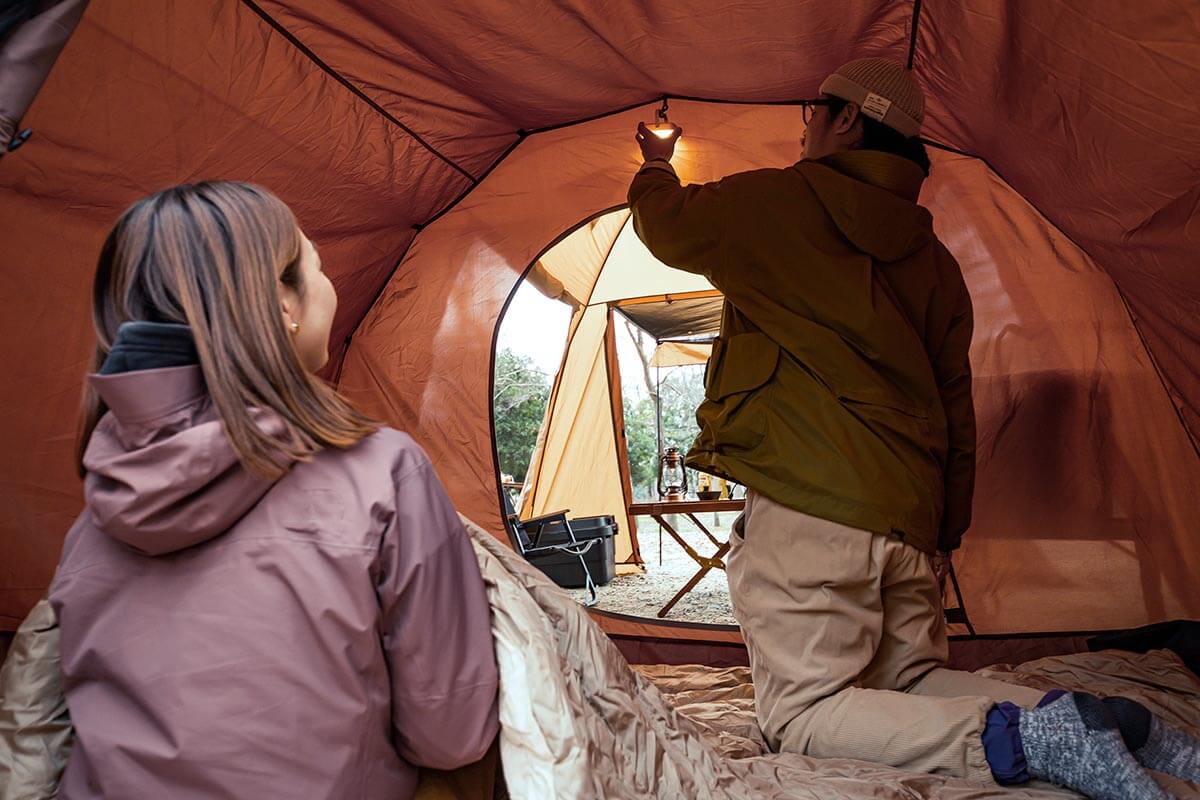 より快適にしてくれる標準搭載のインナーテント