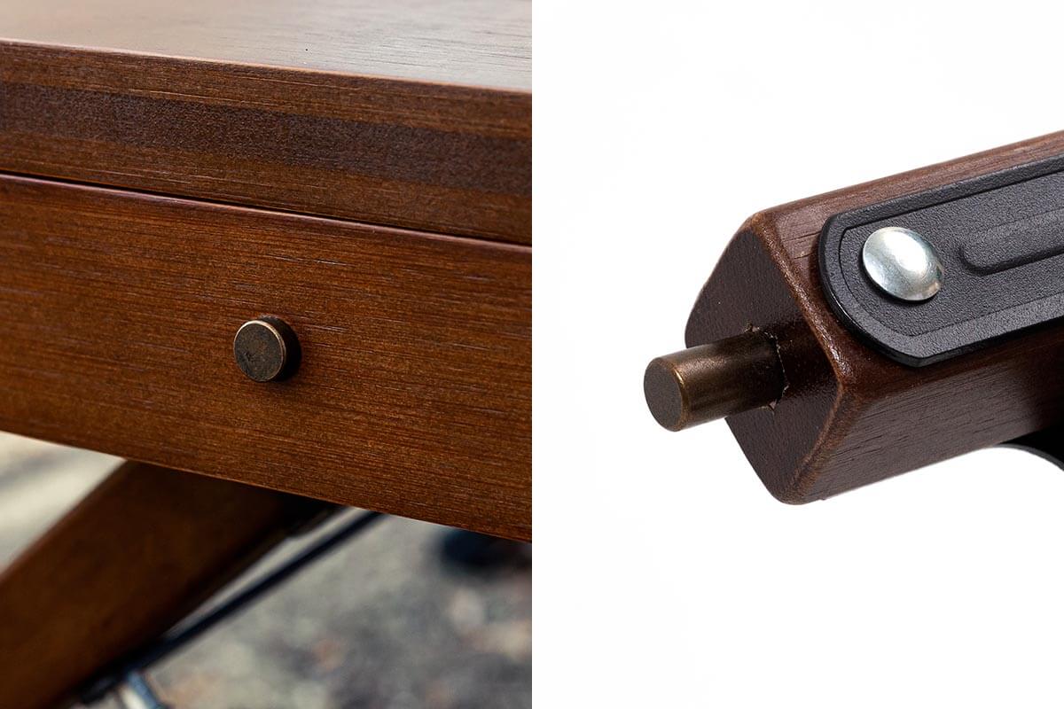 天板を固定するダボはスチールに変更し耐久性アップ