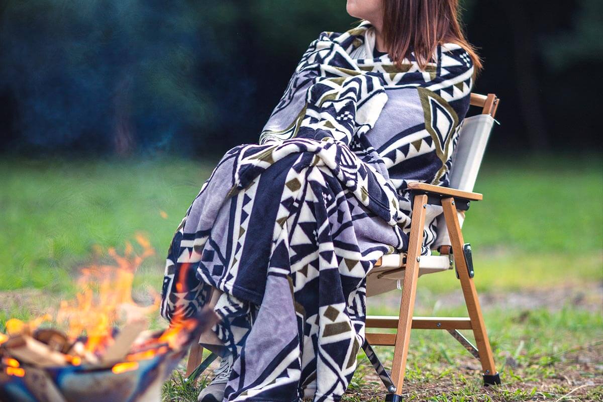 羽織って上半身も暖かく