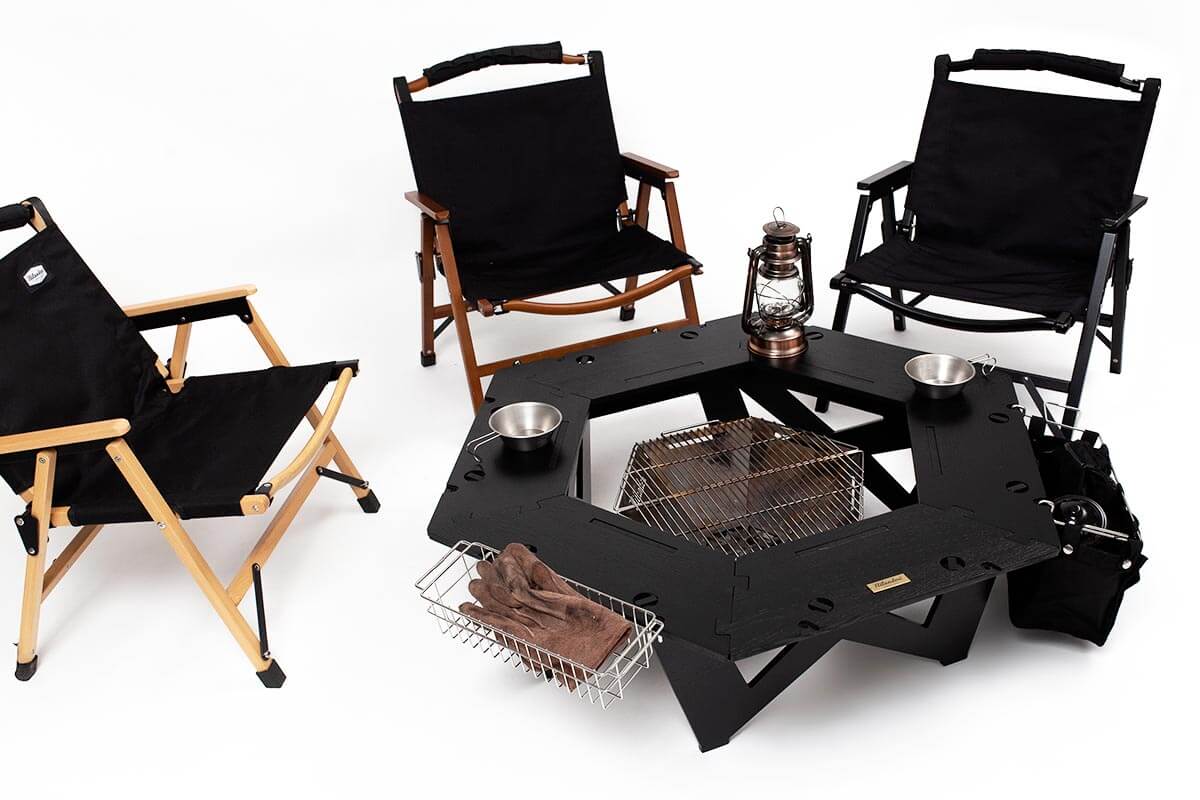 ヘキサゴンテーブルLIGHT アウトドアテーブル 焚き火テーブル