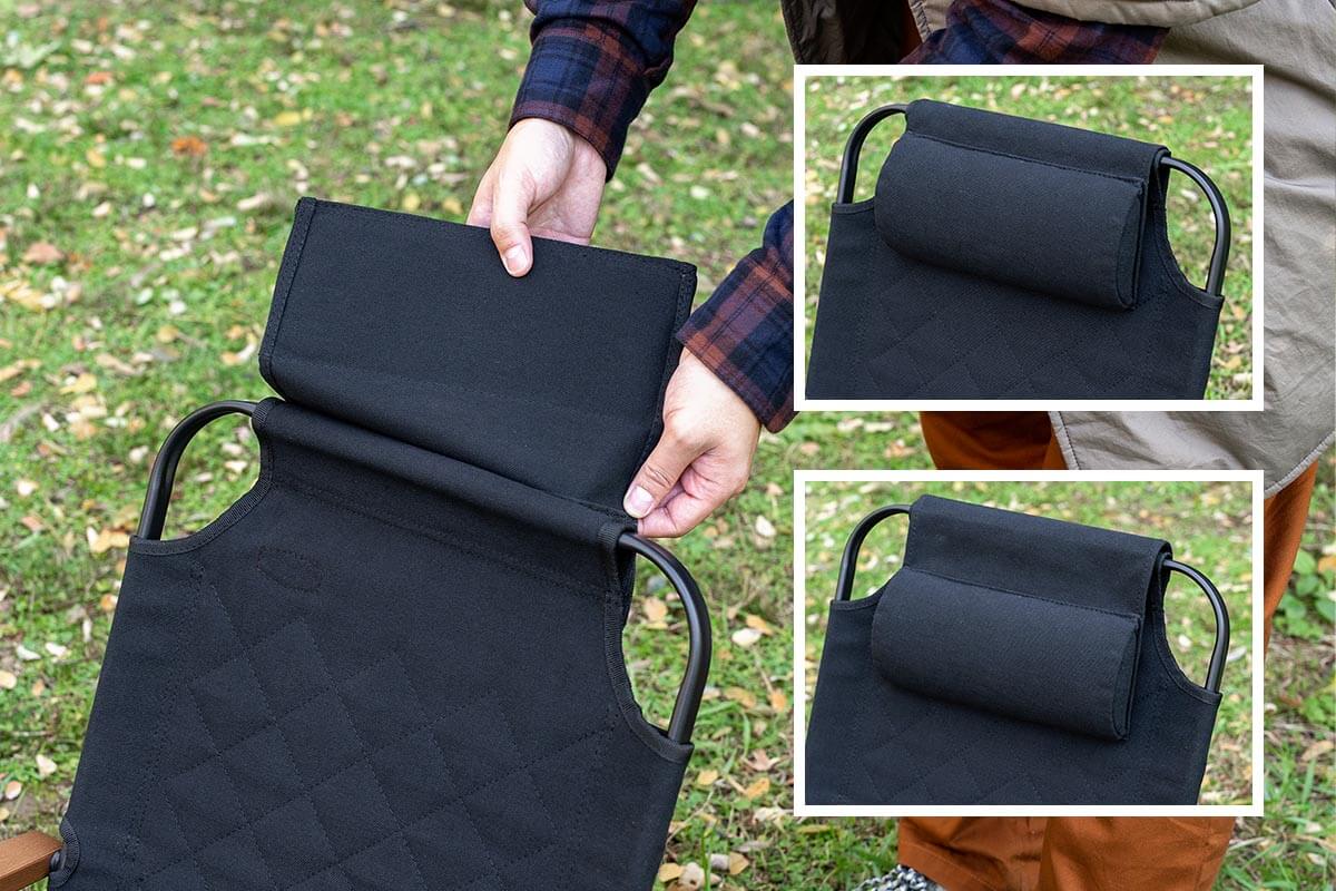 高さ調整が可能なヘッドレスト付き