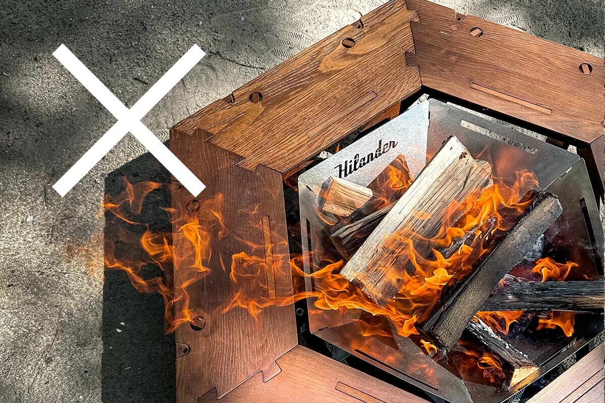 【注意】六角テーブルの中に入れないでください