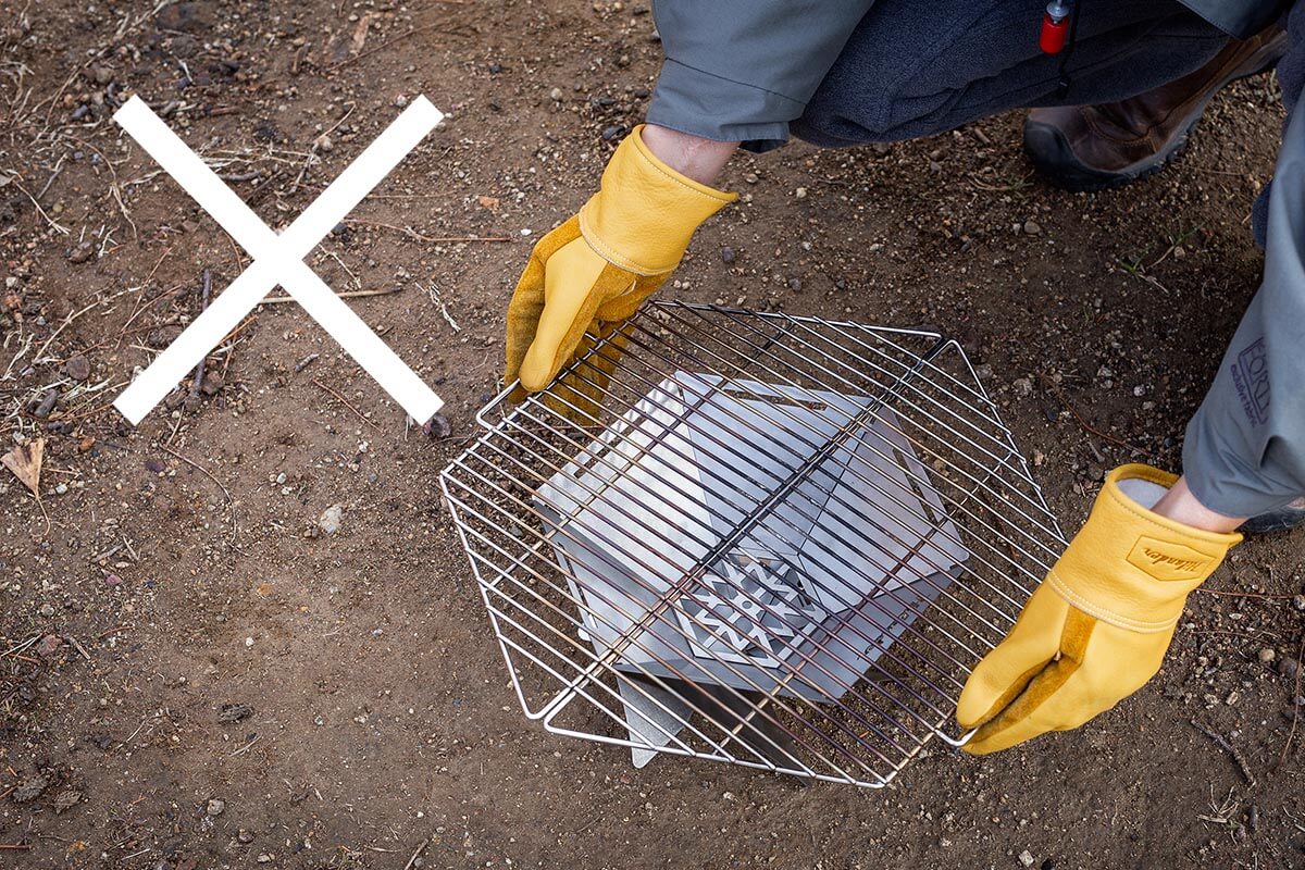 梯形五徳(テイケイゴトク)、専用ステンレス網はご使用いただけません