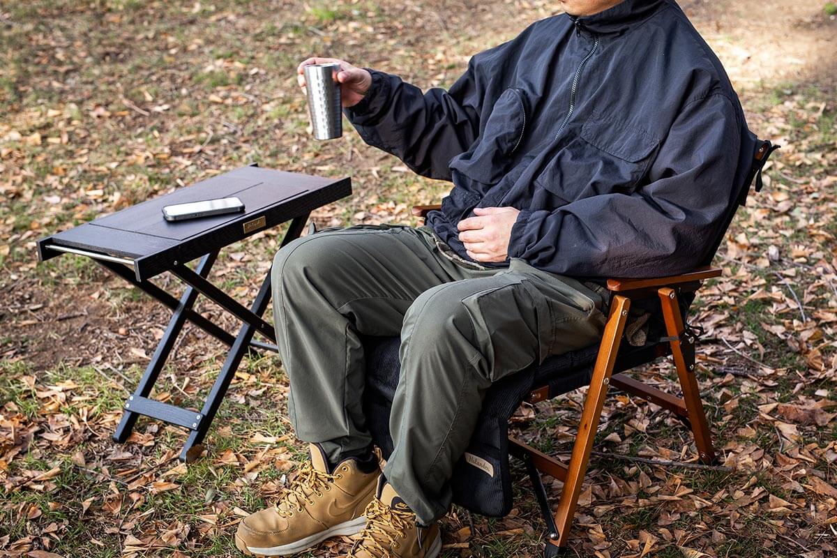 いつものチェアが「ソファ」に変身